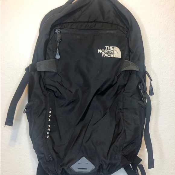 North Face Iron Peak Black Back Pack 